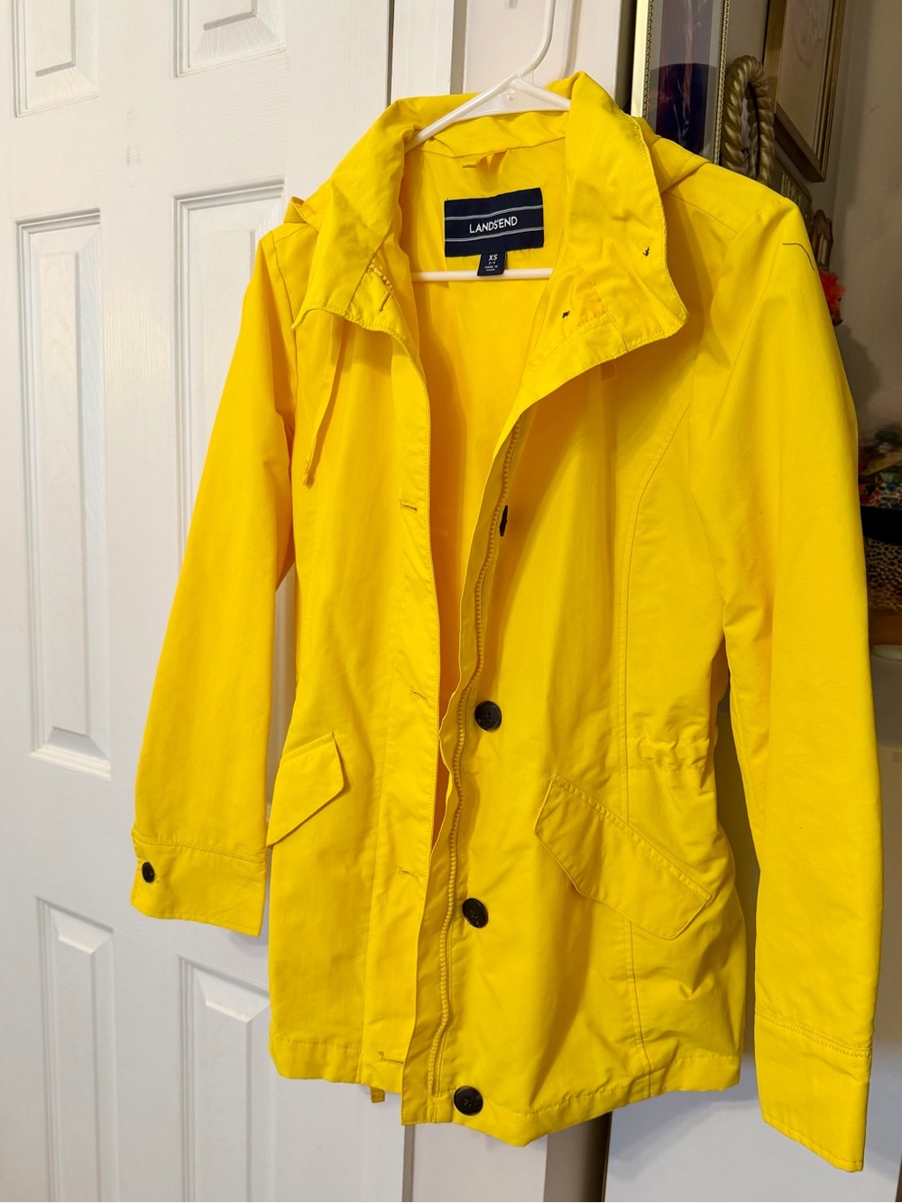 Lands' End Bright Yellow Rain Coat